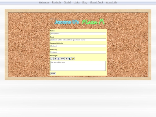 guestbook screenshot