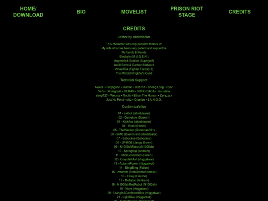 credits screenshot