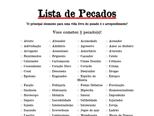 pecados screenshot