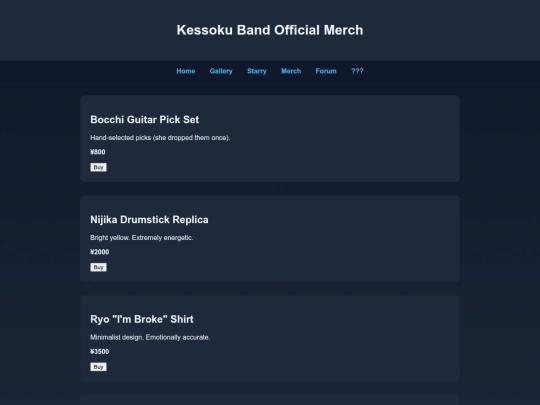 merch screenshot