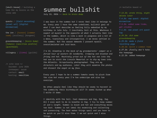 braindump/summerbullshit screenshot