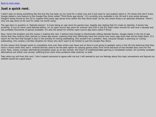 rant screenshot