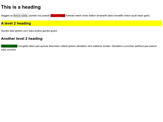 tutorials/CSS/Selectors/test2 screenshot