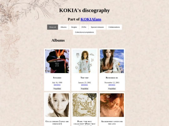 discography screenshot