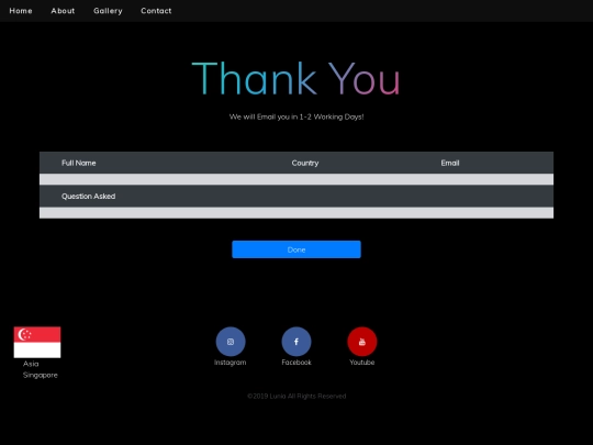 thankyou screenshot
