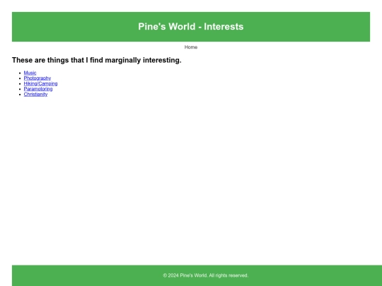 interests screenshot