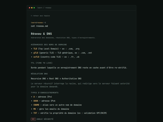 reseau screenshot