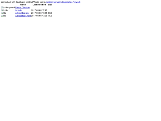 adblocktest/js screenshot