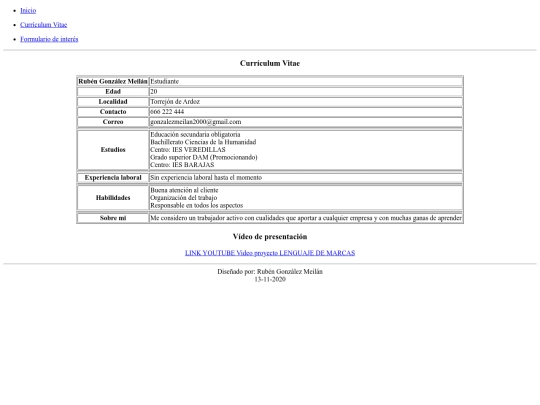Proyecto HTML/2CurriculumVitae screenshot