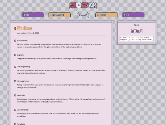 rules screenshot