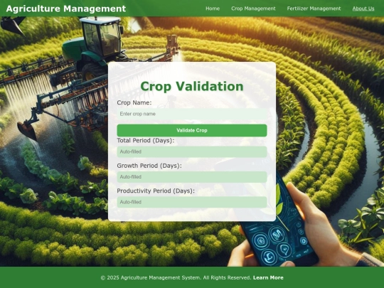 Agriculture-Management-System/crop-management screenshot