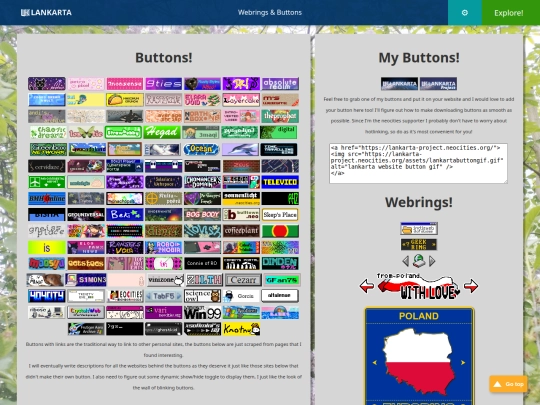 links/buttons screenshot
