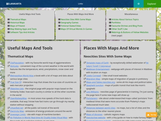 links screenshot