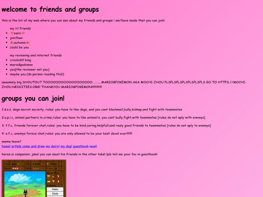 friends&groups screenshot
