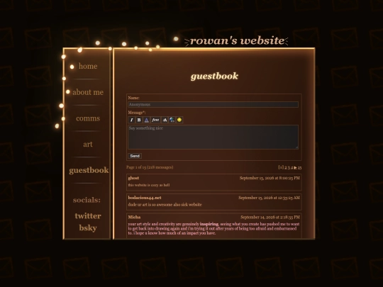 guestbook screenshot