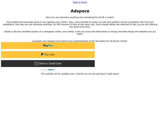 Adspace screenshot