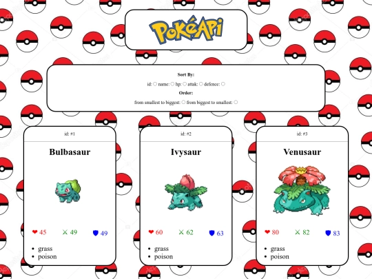 pokeApiSort screenshot