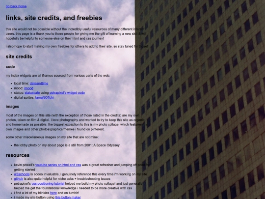 links screenshot
