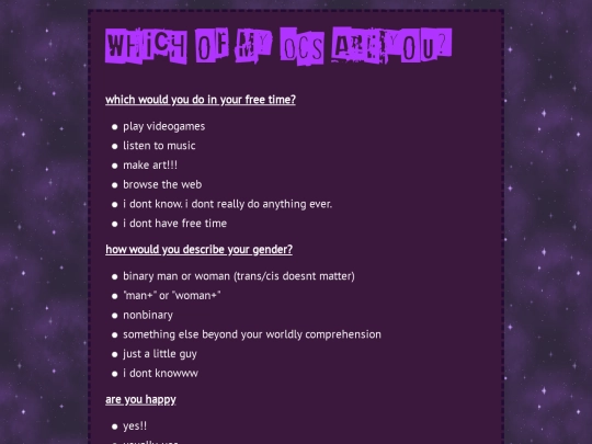 play/quiz/wildebrook screenshot