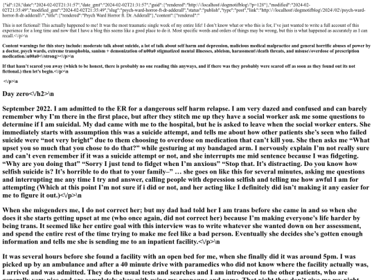 wip/blog-wp/wp-json/wp/v2/posts/128 screenshot