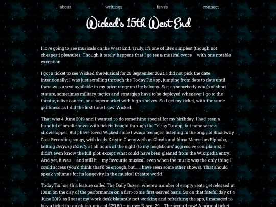 reviews/wicked-west-end-anniversary screenshot