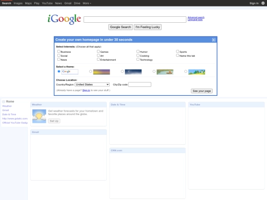 igoogle screenshot