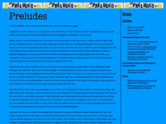 Preludes screenshot
