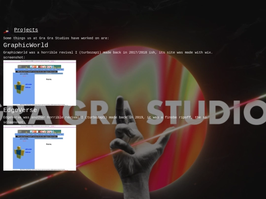 projects screenshot