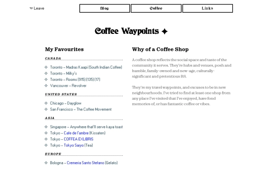 coffee screenshot