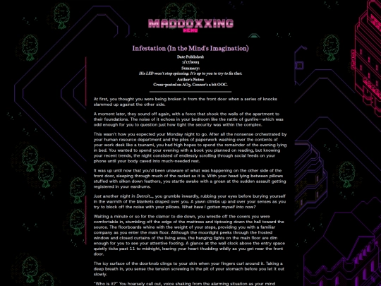 gallery/writing/infestation screenshot