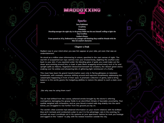 gallery/writing/sparks screenshot