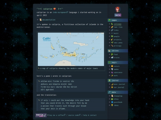 conlangs/caliprian screenshot