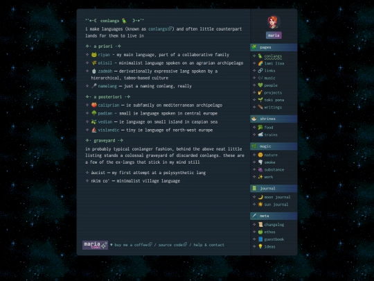 conlangs screenshot