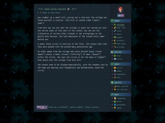 conlangs/otisil/stone-circle screenshot