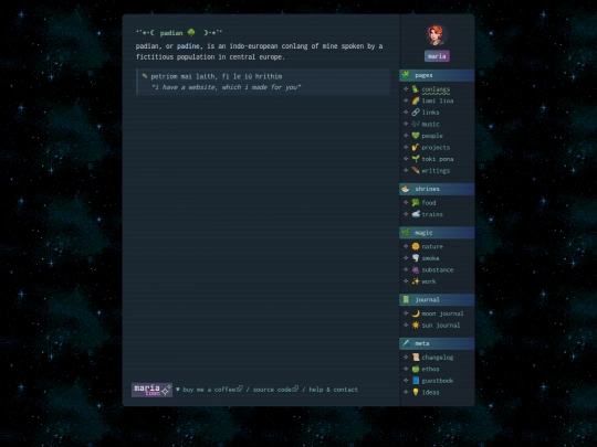 conlangs/padian screenshot