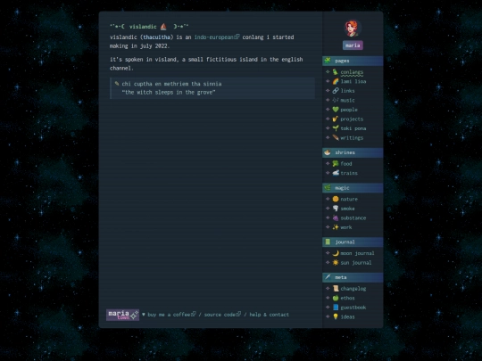 conlangs/vislandic screenshot