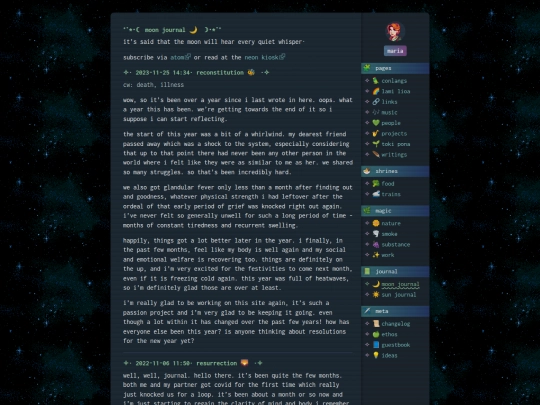 journal/moon screenshot