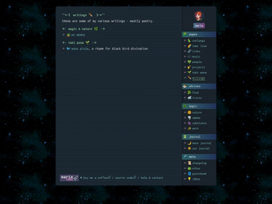 writings screenshot