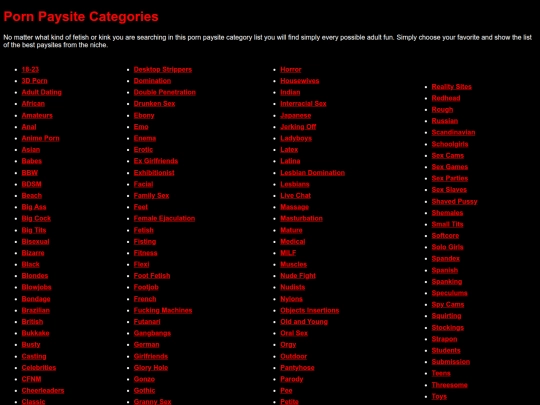 paysite-categories screenshot