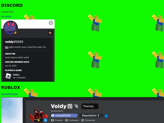 socials screenshot