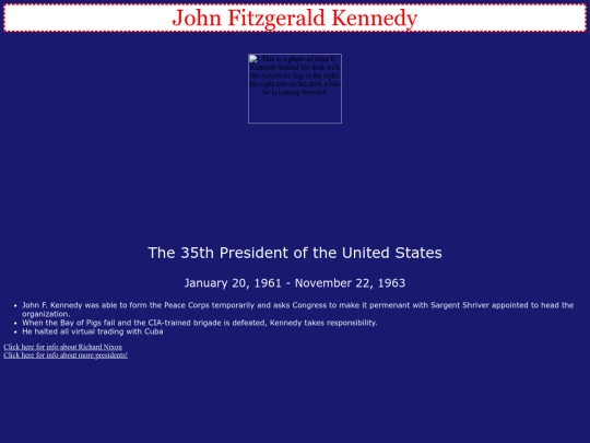 presidentprofileminiproject screenshot