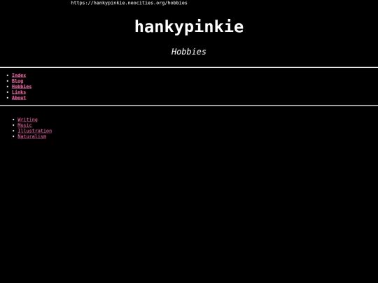 hobbies screenshot