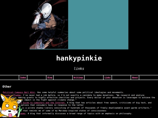 links screenshot