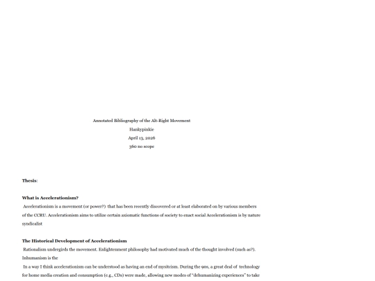 writings/Annotated Bibliography of the Alt-Right Movement screenshot