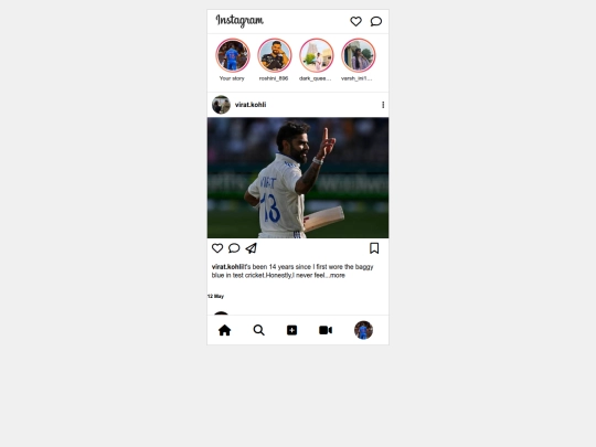 insta homepage screenshot