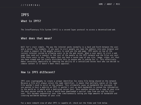 pages/ipfs screenshot