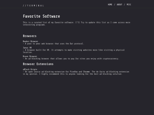 pages/software screenshot