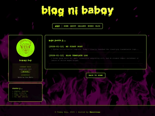 blog screenshot
