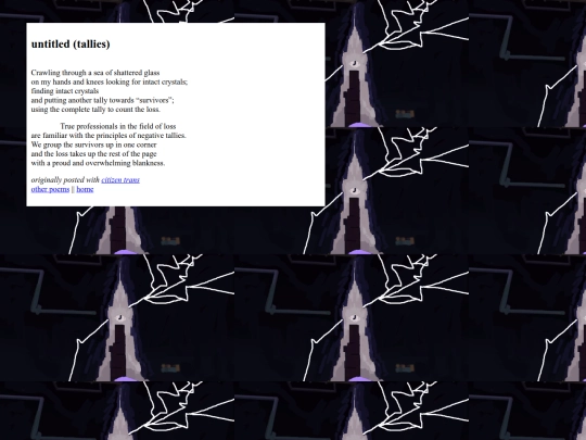 poems/tallies screenshot