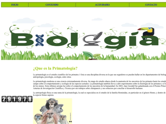 proyectohtml/primatologia screenshot